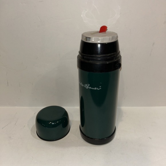 Eddie Bauer Stainless Steel Inside PlasticForest Green Outside Thermos‎ - Picture 3 of 5